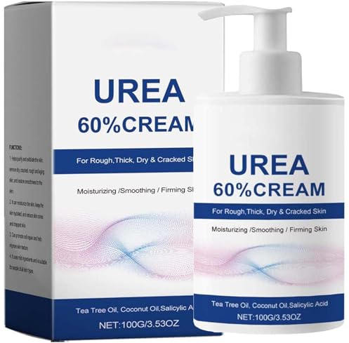 Intense Hydration Urea Cream for Cracked Heels and Dry Skin - 60% Urea for Feet, Knees, and Hands,Heel Balm Cracked Repair-Deep Moisturizing Callus Treatment