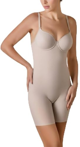 Selene, Body Mujer Espalda Descubierta, Sin Costuras, con Aros y Ligero Relleno, Colección Nuria