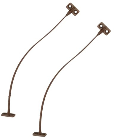 Gedotec - Soporte para puertas abatibles para muebles | H3951 | 200mm | 2 piezas | Cuerda para puertas abatibles de armarios y estantes de bar | Soporte de plástico marrón | Herraje abatible para