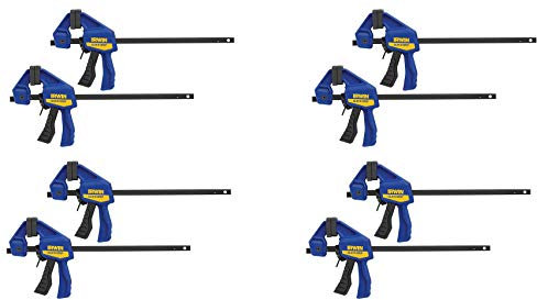 Irwin Quick Grip 530062 4-1/2 Quick-Grip One-Handed Micro Bar Clamp 4 Count