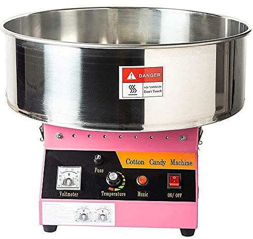 Macchina per Zucchero Filato Professionale Carretto Zucchero Filato, Creatore di Zucchero Filato Elettrico, Acciaio Inossidabile per Girare Dolci Zuccheri, Macchina per Zucchero Filato Portatile