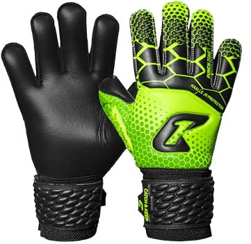 CATCH & KEEP Torwarthandschuhe Kinder Kralle Protector Grün Gr. 3 I Professionelle Kinder Torwarthandschuhe mit Fingerschutz, Daumenunterstützung & dickerer Handgelenksbandage