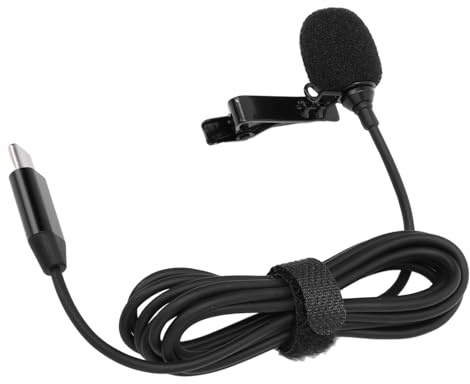 Plyisty Microphone Lavalier pour Ace et Ace Pro, Microphone Lavalier Omnidirectionnel à Clip, Micro Revers de Type C pour Accessoires de Caméra d'action