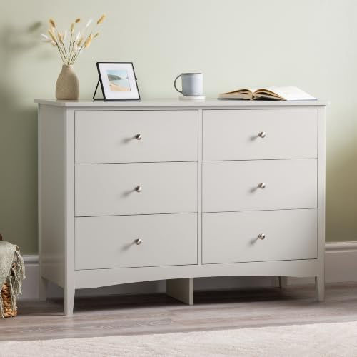 CHRISTOW 6 Drawer Chest of Drawers, Natural