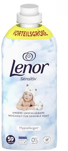 2X Lenor Sensitiv Weichspüler, Hypoallergen, 59 Waschladungen, Für Sensible Haut