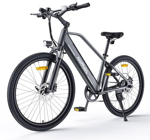 HillMiles MileTrail1 26 Elektrofahrrad Für Erwachsene mit Drehmomentsensor und Hydraulischen Bremsen, 100KM Reichweite, 36V 13AH Herausnehmbare Batterie, Speed 25KM/H, Mountain E-Bike
