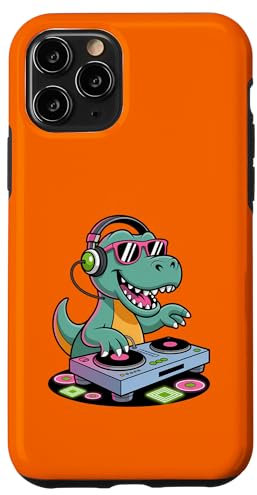 Tocadiscos DJ Dino Funny Music Lover Dinosaur Vibes Carcasa para iPhone 11 Pro
