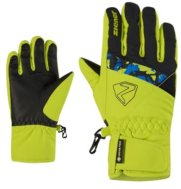 Ziener Guanti da sci LEIF-Z per bambini/sport invernali | Gore-Tex, impermeabili, Lime, 6,5