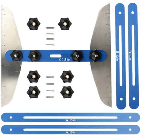 Outil De Gabarit Pour Marches D'Escalier, Règle À Haute Précision Pliable À Longueur Ajustable, Outil De Mesure Pour Escalier Domestique, Pour Contremarches Cloisons Étagères Découpe Placoplâtre