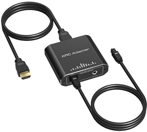 VPFET HDMI ARC Audio Extractor Only Work for HDTV ARC to Optical HDMI ARC to RCA Audio Converter Adapter RCA to 3.5MM AUX+Toslink output Support 192KHZ for Soundbar Speaker Headphones Amplifier No CEC