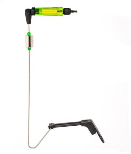 Marchfunny Pesca de carpa ajustable para indicadores de mordida compatibles con 2 sensores de alarma de mordida de 5 mm para una experiencia de pesca mejorada (verde)