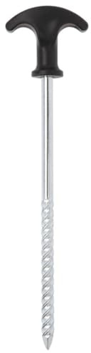 LoogCape Lot de 24 piquets de tente - 20 cm de diamètre - En acier galvanisé - Durable et robuste - Accessoire de camping pour tentes, pavillons, auvents, murs, équipement de pêche
