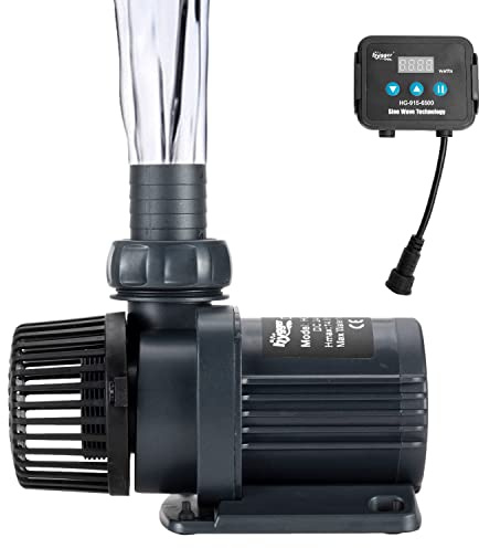 Hygger 1720GPH Quiet Submersible and External 24V Water Pump, with Controller (30%-100% Settings), Powerful Return Pump for Fish Tanks, Aquariums, Ponds, Fountains, Sump, Hydroponics (55W, 14.8ft)