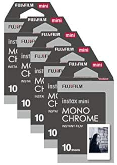 Fujifilm Instax Mini Monochrom-Fotofilm, 50 Stück