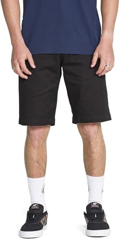 Volcom mens Vmonty Stretch Chino Shorts, Black, 36 US