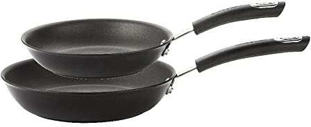 Circulon Total Hard Anodised Frying Pan | Nonstick Frying Pan for Even and Thorough Cooking | Non Stick Pan Suitable for All Hob Types Including Induction - Twin Pack, 22 and 25cm