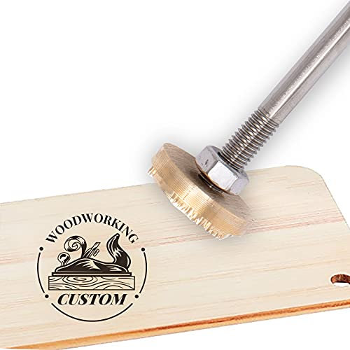 CREATPLANET Custom Holzbrandeisen 1.2 Zoll Leder Branding Eisenstempel Custom Logo Heat BBQ Stempel Mit Messingkopf & Holzgriff Zum Backen Holzbearbeitung Handgefertigtes Design - Flugzeug