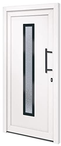 Porte d entrée Blanc 98x200 cm PVC