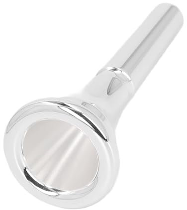 Professionelles Waldhorn-Mundstück, Satter Klang, Geeignet für Anfänger und Profispieler, aus Stabilem Metall, Versilbert, Kompatibel mit Verschiedenen Marken