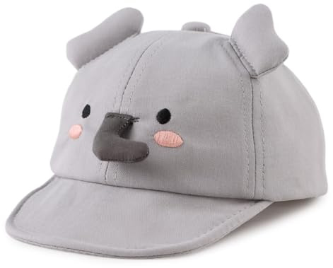 LUVCES Baseballkeps Barn Djurtryck Solskydd för Baby Sol Strandhatt Unisex Mössa Mössa 3-18 Månader, A: Grå elefant, 3-18 mesi