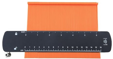 Calibro di contorno Strumento for profilo da 6 pollici a 10 pollici Modello di righello modellante ABS Taglio Strumento di misuraze della costruze del legno Piazza del carpentiere(6inch)