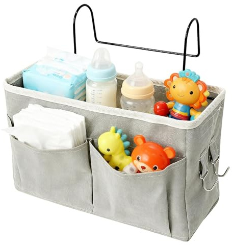 Organisateur De Lit, Panier De Lit Chevet Suspendu, Organisateur Etagere Lits En Toile Imperméable, Organisateurs De Couches Poche De Lits Pour Bébé, Pour Biberon, Couches, Jouets, Chambre Enfant