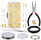byou Schmuckherstellung Set,Schmuck Basteln Zubehör 912 teiliges Silber Zubehör im Kunststoff-Box Enthält Zange Pinzette Gold Zubehör und Draht zum Schmuck Reparatur Herstellung DIY Bastelbedarf