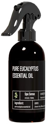 Spa Sense Pure Eucalyptus Oil Shower Mist and Steam Room Spray - Room Spray and Eucalyptus Spray for Shower - Premium Aromatherapy Essential Oil Spray - 4 Ounce