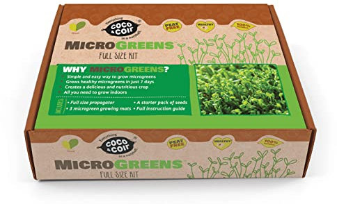 Grow Your Own Microgreens Kit | Sprouting Seeds Beginners Gardening Gift Set | Easy-to-Grow Vegetables and Herbs | Harvest in up to 2 Weeks. Seeds Included (Mini Kit)