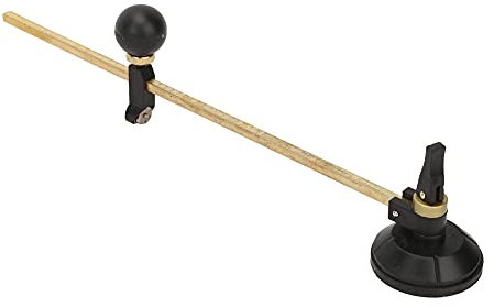 Tagliavetro Circolare 6 Ruote Regolabile, Tagliavetro con Ventosa e Impugnatura Rotonda per Piastrelle fino a 60 cm, Strumento per Taglio Vetro Tondo e Ceramica - 23,6 Pollici