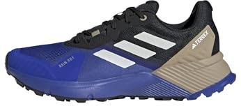adidas Men's Terrex Soulstride RAIN.RDY Trail Running Shoes, Semi Lucid Blue/Grey One/Blanch Cargo, 12 UK