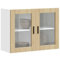 Myheimly Küchenschrank Holzwerkstoff,hoher Küchenschrank, Schrank,Küchenzeile,Schrank Küche,Einbauküche Küchen-Hängeschrank mit Glastür Porto Sonoma-Eiche