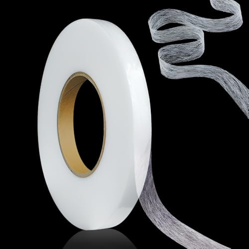 ComedyKing Saumband zum Aufbügeln, Bügelband zum Aufbügeln, Saumband Selbstklebend Bügelband Hose Kürzen Textilklebeband auf Textilien wie Hosen Gardinen Vorhänge Hochwertiges Saumfließ (1cm)