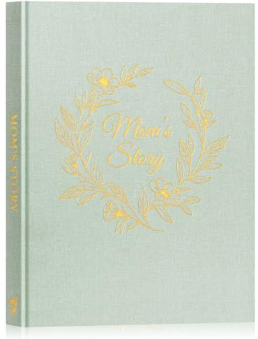 Lanpn Mama Erzähl Mir Deine Geschichte Buch Ausfüllen, Mutter von Deinem Leben Lebensgeschichte Erinnerungsbuch 270+ Fragen Muttertag Geburtstag Geschenk Mom Life Story Journal, Salbei Grün, Englisch