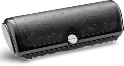 PetPog Dog & Cat Deshedding Brush for Short & Medium Coats, Black