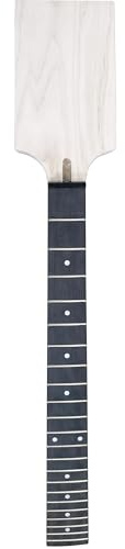 Unfinished Electric Guitar Neck, 22 Fret 25.5 inch Maple Neck Rosewood Fretboard Half Paddle Headstock Guitar Parts Replacement Nut 43mm