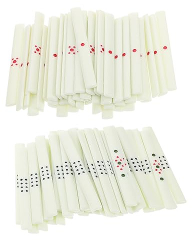 Beaupretty Mahjong Scoring Sticks Kit 88 pcs Chinese Mahjong Betting Sticks with 4 Dice Game Accessories for Family Gatherings Game Rooms and Parlours