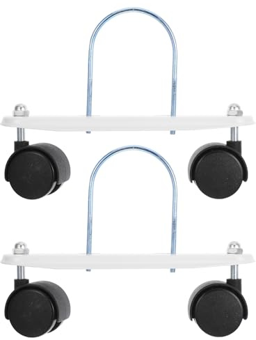 Baluue Staffe di Supporto con Ruote Pivottanti per Riscaldatori a Gas da Patio e Radiatori Elettrici ad Olio, Struttura in Ferro Bianco con Base a U per Mobilità Facile e Antiscivolo