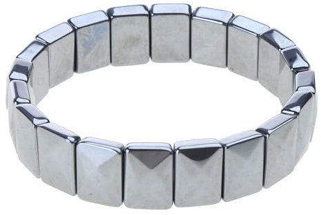 Alksubbm Naturlig Terahertz Sten för Kvinnor Män Energipärlor Armband Skönhet Present Ädelsten Smycken Våg-Armband