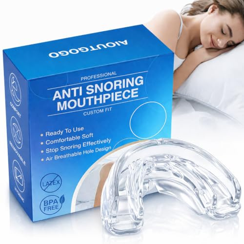Férula Anti Ronquidos para Dormir, Listo para usar - Dispositivo Antironquidos, Reutilizable, Dispositivo Bucal Antirronquidos - Suave y cómodo, Reduce los ronquidos y mejora el sueño - Transparente