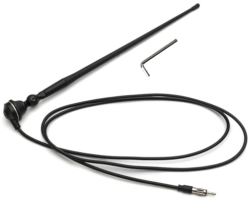 AntennaMastsRus - Marine Black AM-FM Rubber Ducky 15 Inch Antenna Kit - for ATV, Boat, Camper, Go Kart, Motorhome, Pontoon, RV, Sailboat, Tractor, Trailer, UTV, Yacht