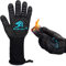 MLMLANT Grillhandschuhe Ofenhandschuhe, Hitzebeständige grillhandschuh Bis zu 800°C, Kochhandschuhe Backhandschuhe EN407-Zertifizierung Grillen, Kochen, Backen, Schweißen, Schwarz Weihnachten 1 Paar