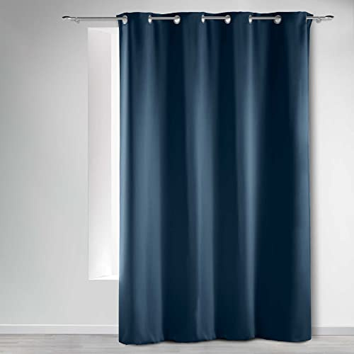 Douceur d'Intérieur, Tenda con occhielli (135 x 240 cm) Occult Navy, oscurante