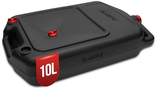 slidefix® Ölwanne Ölbehälter Ölwechselbehälter Ölauffangwanne Ölauffangbehälter 10L. Ölauffangkanister Auffanghilfe Aufbewahrung in schwarz. Ölwechselkanister Ölwechsel.
