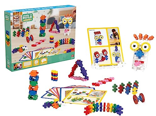 PLUS PLUS BIG - Learn to Build Activity 3448 Byggklossar, Flerfärgad, 130 bitar