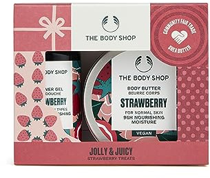 The Body Shop Jolly & Juicy Strawberry Treats, Vegan 2-Piece Set