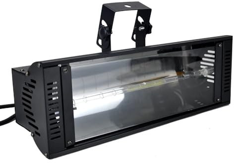 Spot stroboscopique halogène 1500 W : effet lumineux puissant avec contrôle DMX - Polyvalence pour événements et spectacles. Gunner Smoke