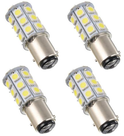 ShuoHui B15 B15D 12V-24V Lampe Glühlampe, B15d Bajonett-Doppelkontakt, 3.5W Kaltweiß 6000K 30W Äquivalent, Für Beleuchtung von Niederspannungsgeräten 24 SMD (4)