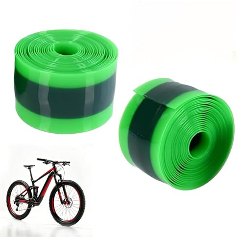 Xiciki 2 Pcs Bike Tyre Liner Anti Puncture Belt, 34mm Bicycle Inner Tube Protector Strip, Universal Fit 12-29 Inch Road Mountain Bike Tyre Guard Anti-Thorn Accessory