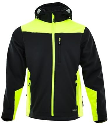 Chaqueta Softshell impermeable para hombre y mujer con capucha desmontable, cortavientos, transpirable, chaqueta cómoda, ligera y flexible para trabajo o senderismo, softshell actividades en exterior